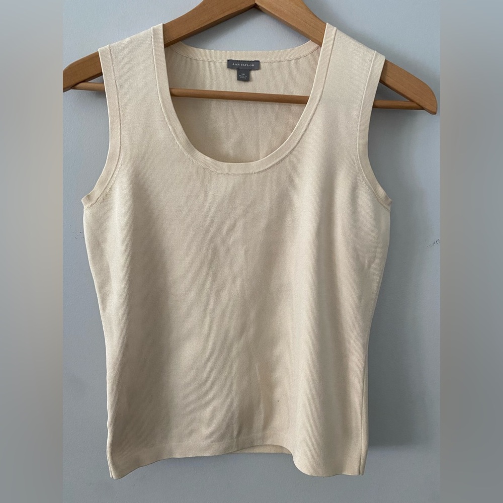 Ann Taylor Silk Blend Sleeve Top